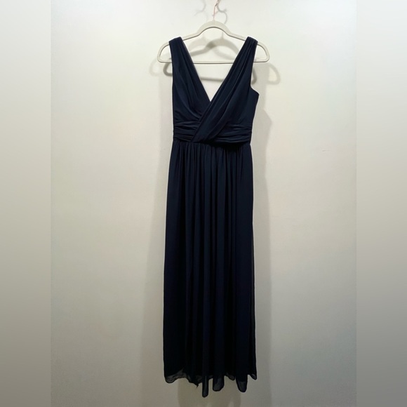 DESSY COLLECTION Shirred Chiffon Gown - Picture 7 of 12